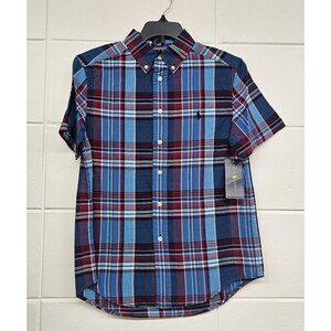 Ralph Lauren Summer Blue Plaid Boy's Shirt Size M (10-12)